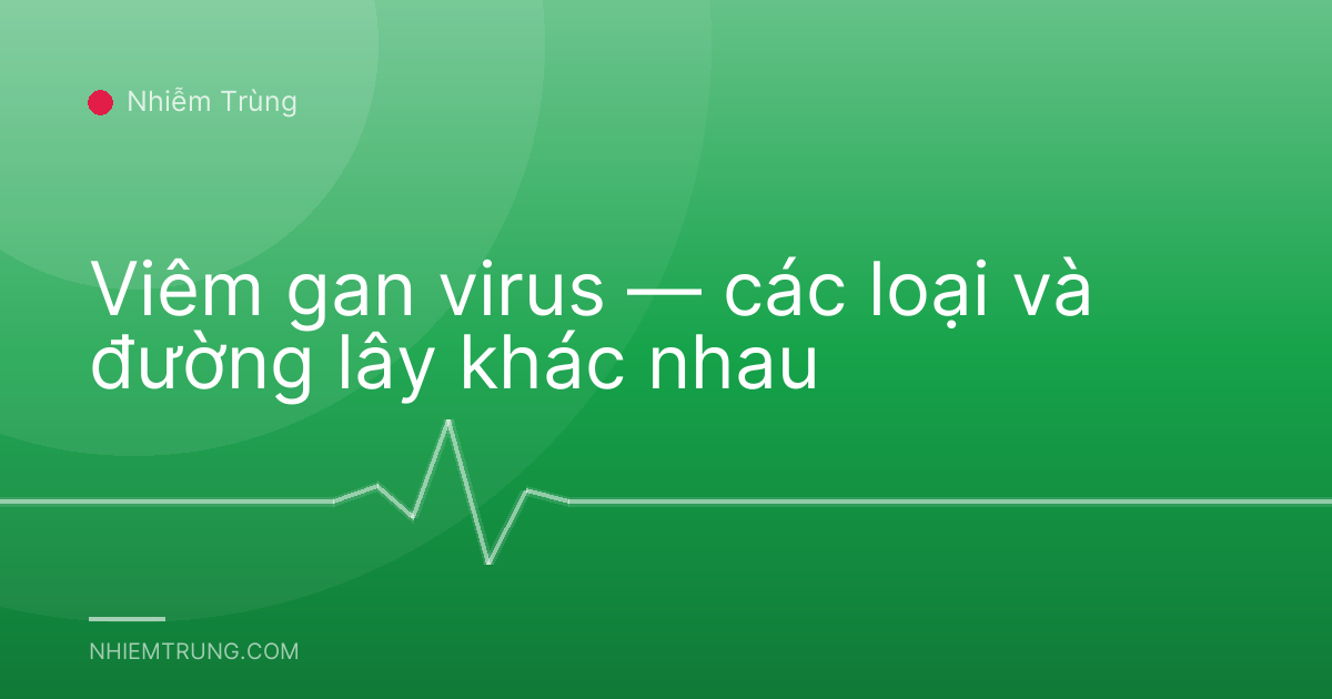 Viêm gan virus — các loại và đường lây khác nhau